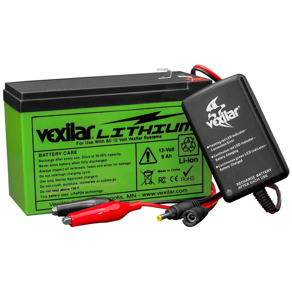 Vexilar 12V Lithium Ion Battery & Charger - Get Tight Gear