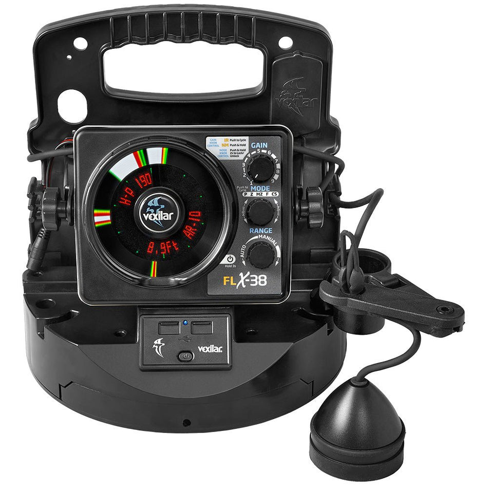 Vexilar FLX - 38 BB Pro Pack Elite w/Broad Band Ice Ducer & Vexilar Lithium Battery - Get Tight Gear