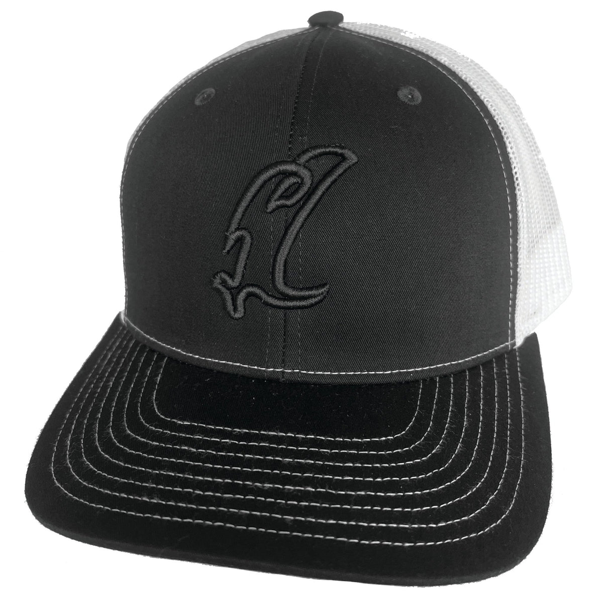 "Vic" Outline Black & White Adjustable Hat - Get Tight Gear