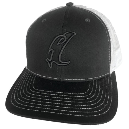"Vic" Outline Black & White Adjustable Hat - Get Tight Gear