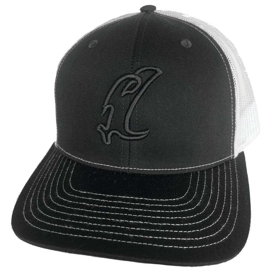 "Vic" Outline Black & White Adjustable Hat - Get Tight Gear