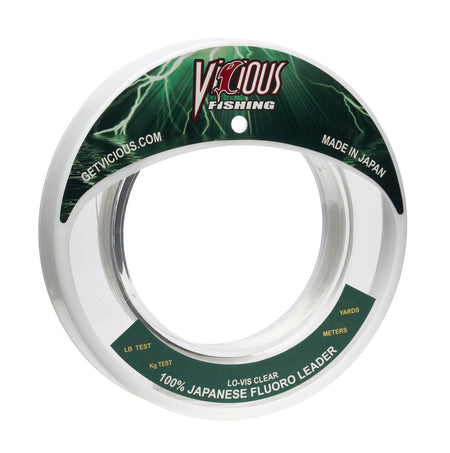 Vicious 100% Japanese Fluorocarbon Leader - 100 Lb Test - Get Tight Gear