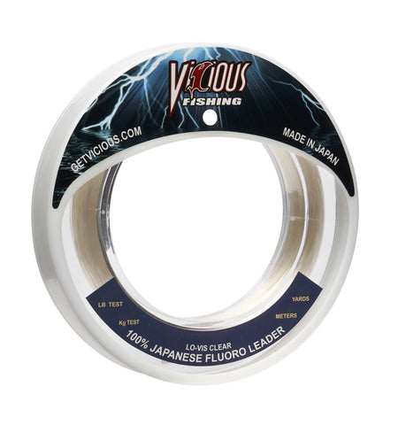 Vicious 100% Japanese Fluorocarbon Leader - 100 Lb Test - Get Tight Gear