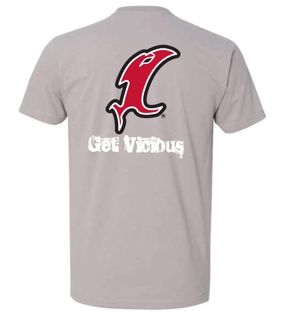 Vicious Classic "Get Vicious" Logo Tee - Premium Gray - Get Tight Gear