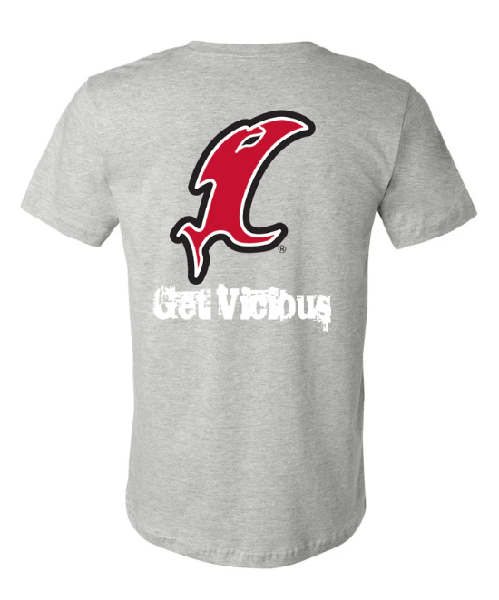 Vicious Classic "Get Vicious" Logo Tee - Premium Gray - Get Tight Gear