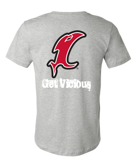 Vicious Classic "Get Vicious" Logo Tee - Premium Gray - Get Tight Gear