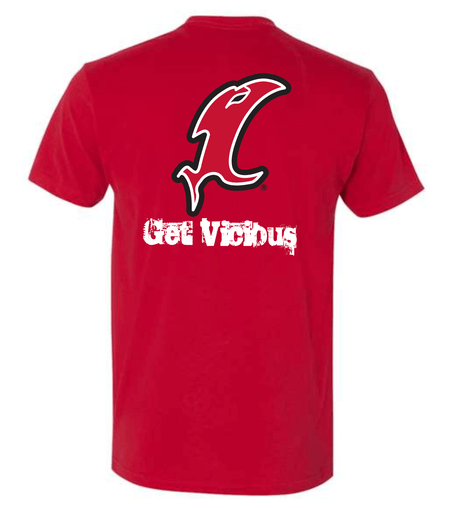 Vicious Classic "Get Vicious" Logo Tee - Premium Red - Get Tight Gear