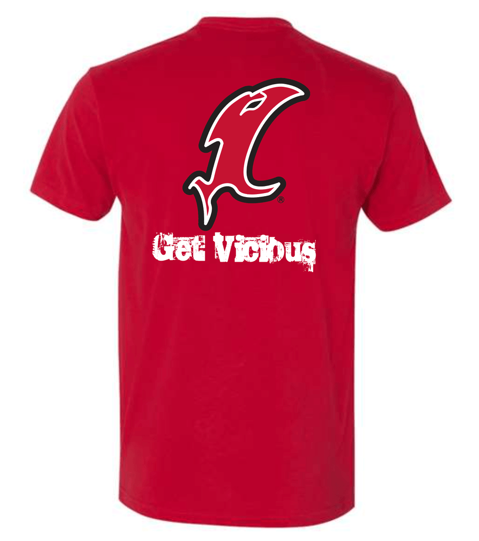 Vicious Classic "Get Vicious" Logo Tee - Premium Red - Get Tight Gear