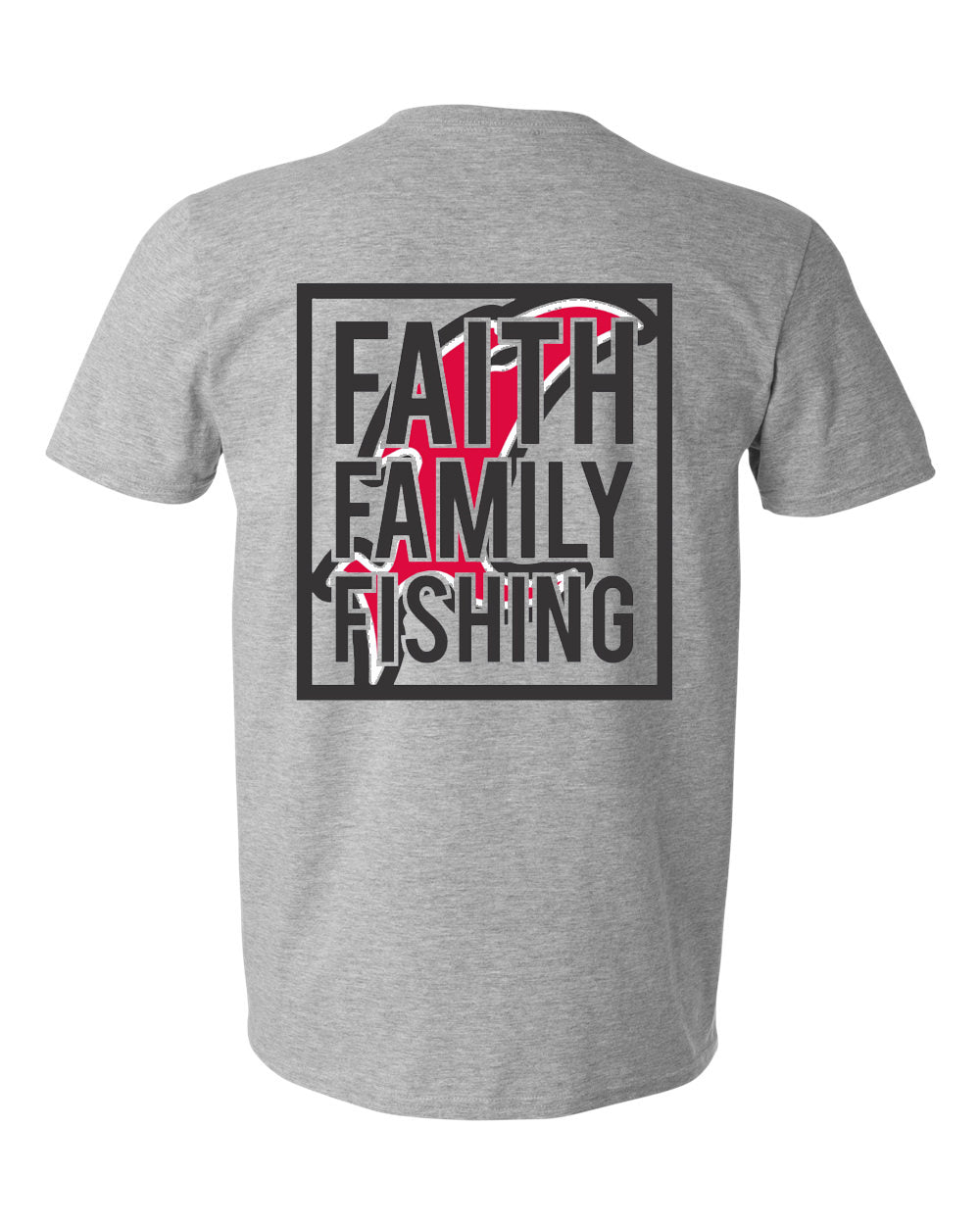 Vicious Faith, Family & Fishing Tee - Premium Gray - Get Tight Gear