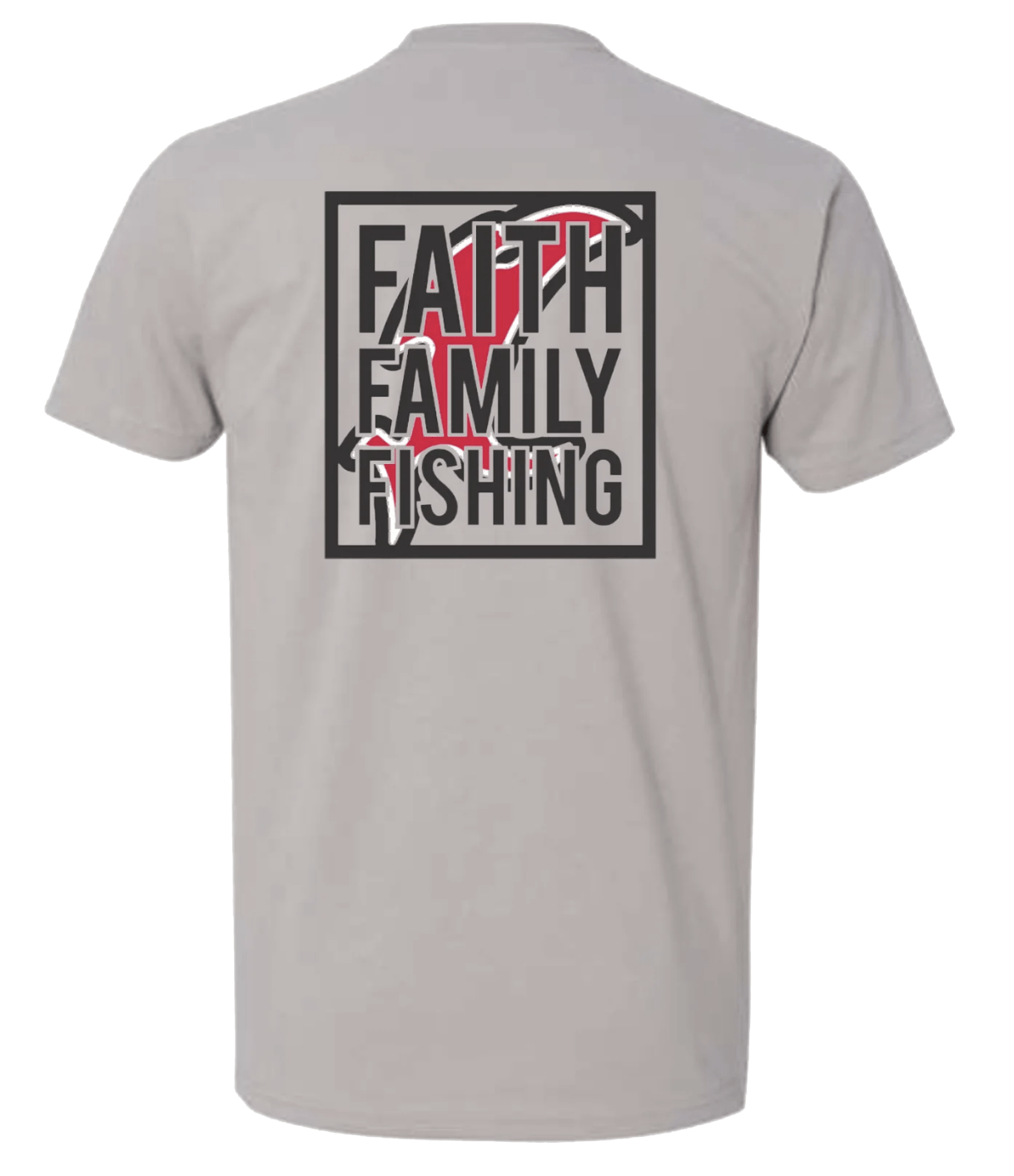 Vicious Faith, Family & Fishing Tee - Premium Gray - Get Tight Gear