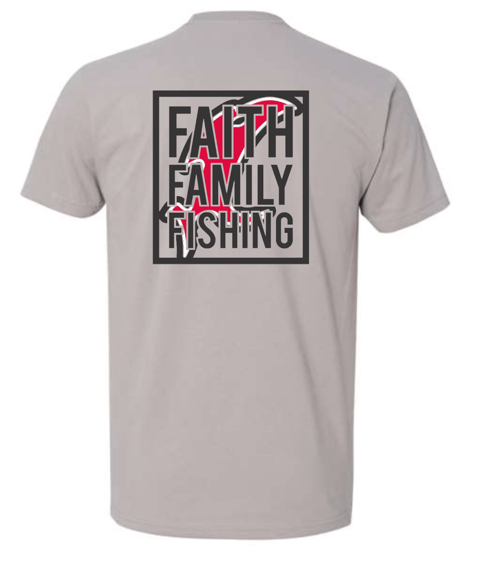 Vicious Faith, Family & Fishing Tee - Premium Gray - Get Tight Gear