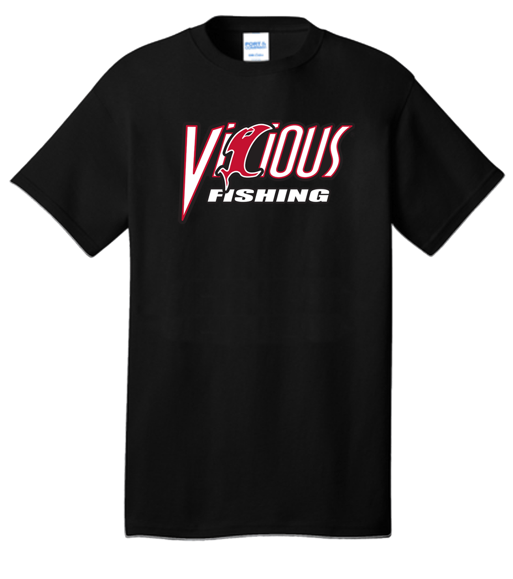 Vicious Fishing Logo Tee - Classic Black - Get Tight Gear