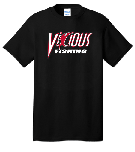 Vicious Fishing Logo Tee - Classic Black - Get Tight Gear