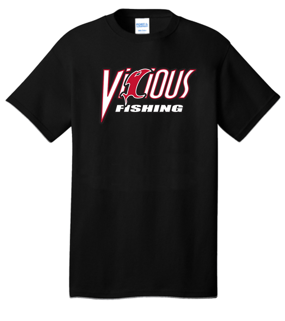 Vicious Fishing Logo Tee - Classic Black - Get Tight Gear