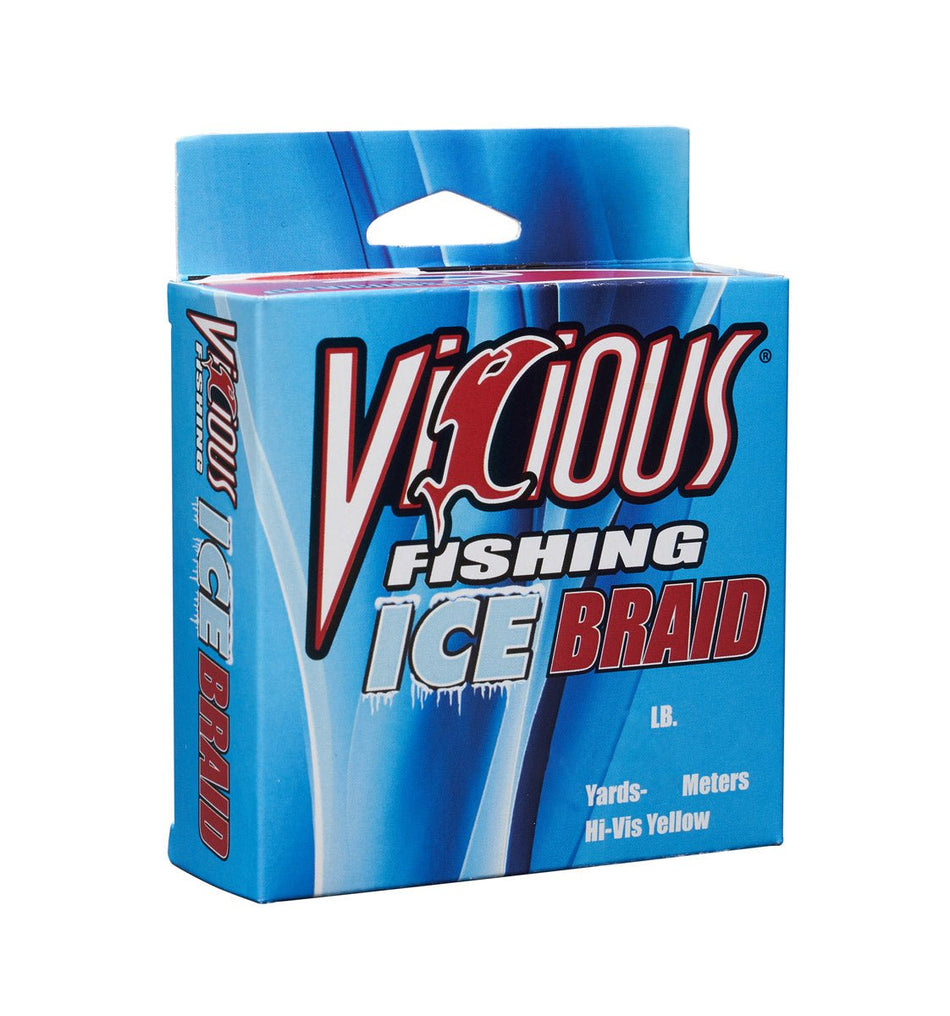 Vicious Ice Hi - Vis Yellow Braid - 15 Lb Test - Get Tight Gear