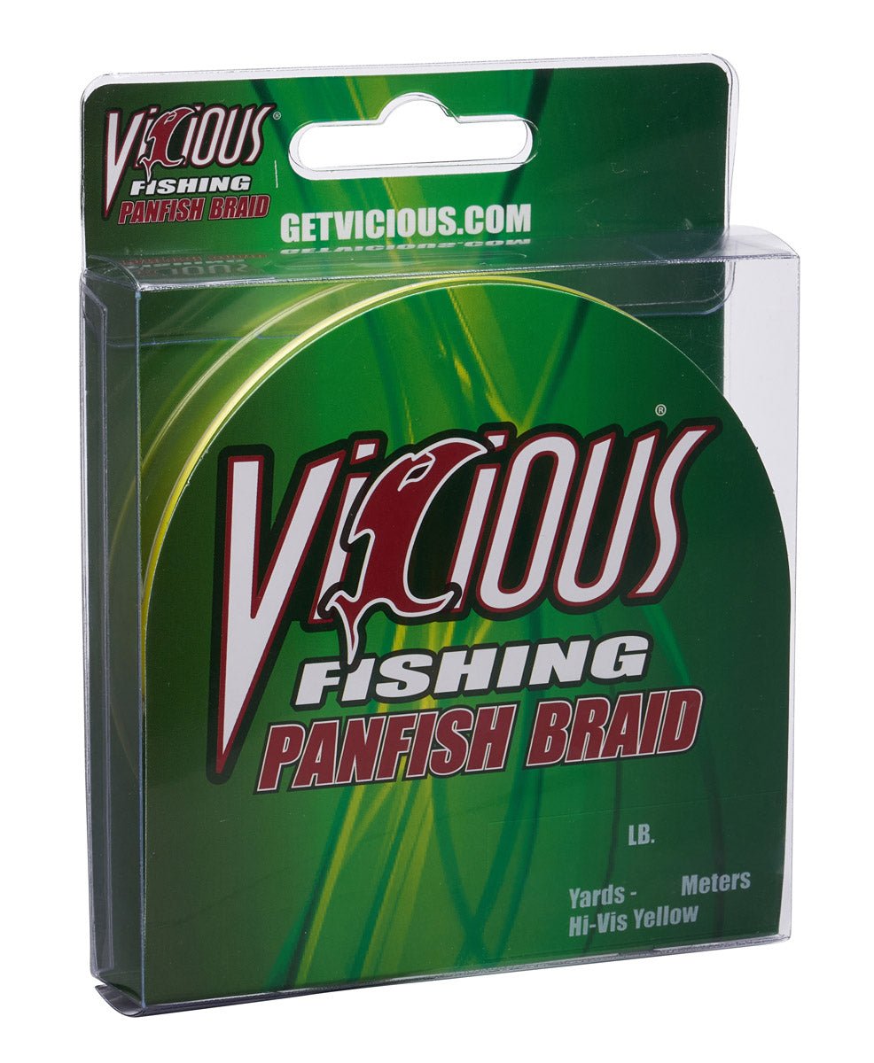 Vicious Panfish Hi - Vis Yellow Braid - 5 Lb Test - Get Tight Gear