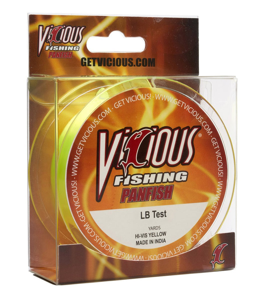 Vicious Panfish Hi - Vis Yellow Mono - 4 Lb Test - Get Tight Gear