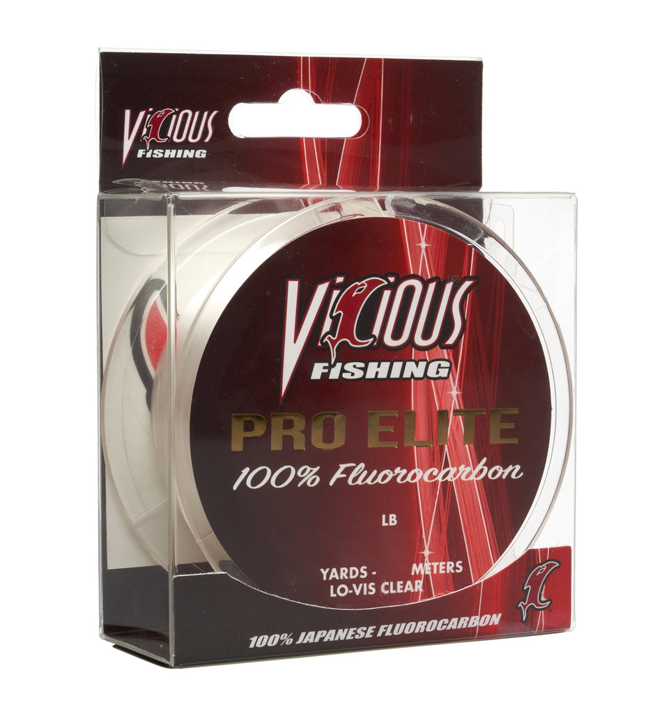 Vicious Pro Elite 100% Japanese Fluorocarbon - 10 LB Test - Get Tight Gear