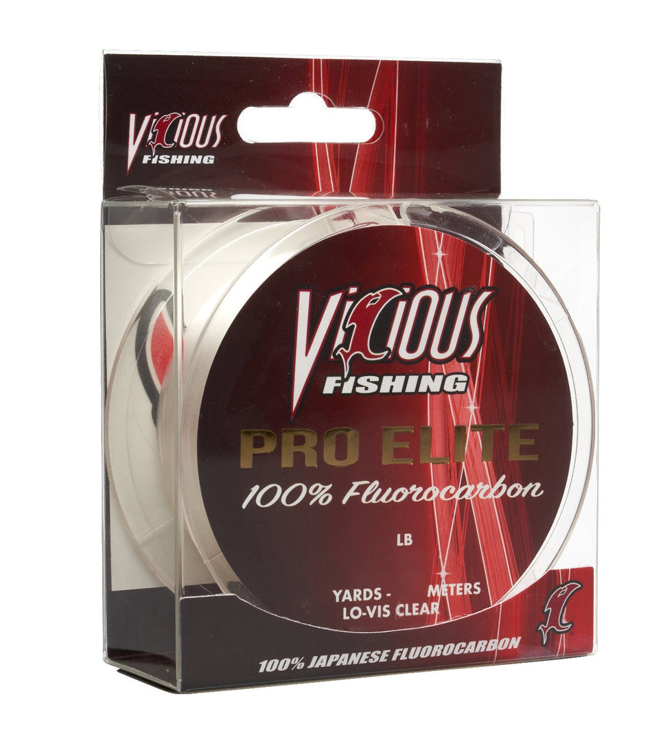 Vicious Pro Elite 100% Japanese Fluorocarbon - 25 LB Test - Get Tight Gear