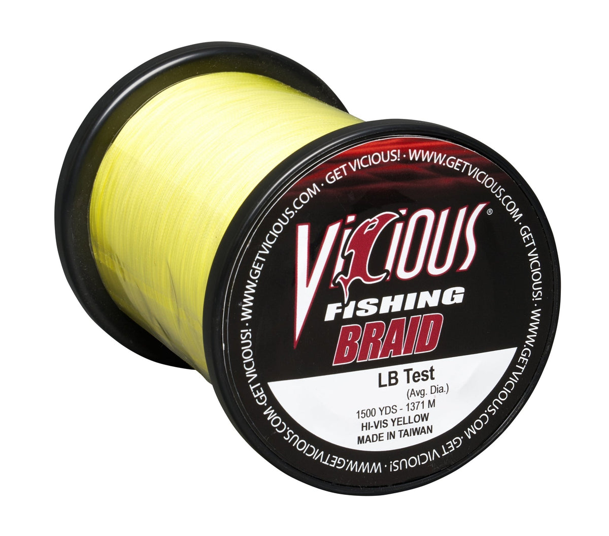 Vicious Standard Yellow Braid - 10 Lb Test - Get Tight Gear