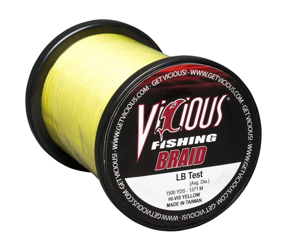 Vicious Standard Yellow Braid - 80 Lb Test - Get Tight Gear