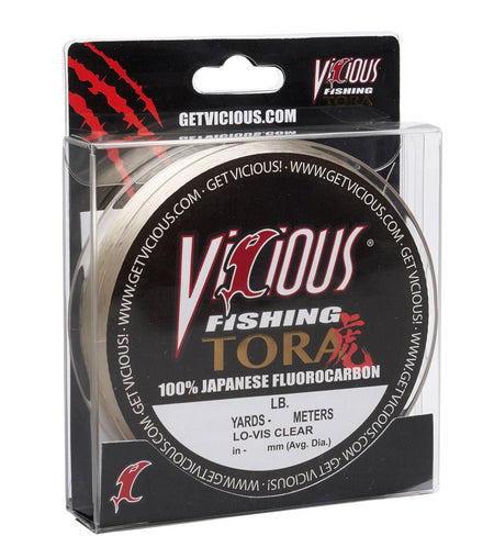Vicious Tora 100% Japanese Fluorocarbon - 19 Lb Test - Get Tight Gear