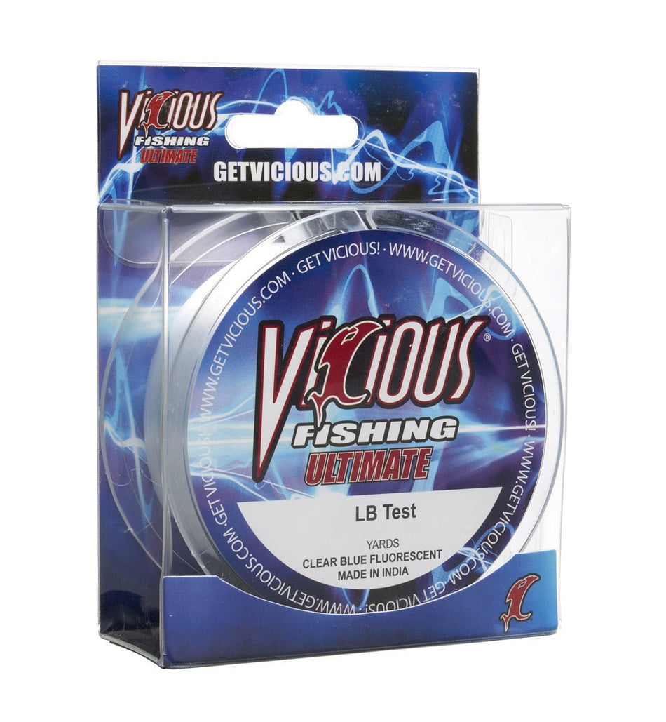 Vicious Ultimate Clear - Blue Fluorescent Mono - 4 Lb Test - Get Tight Gear