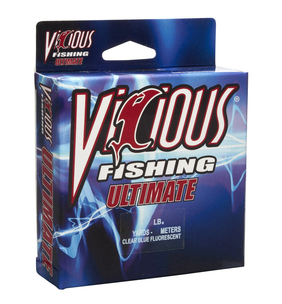 Vicious Ultimate Clear - Blue Fluorescent Mono - 8 Lb Test - Get Tight Gear
