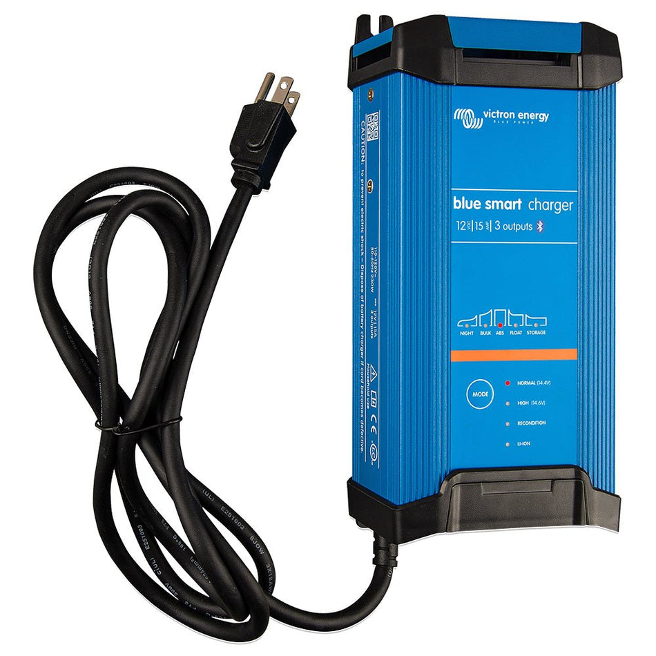 Victron Blue Smart IP22 12VDC 15A 3 Bank 120V Charger - Dry Mount - Get Tight Gear