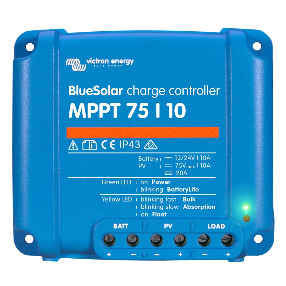 Victron BlueSolar MPPT Charge Controller - 75V - 10AMP - UL Approved - Get Tight Gear