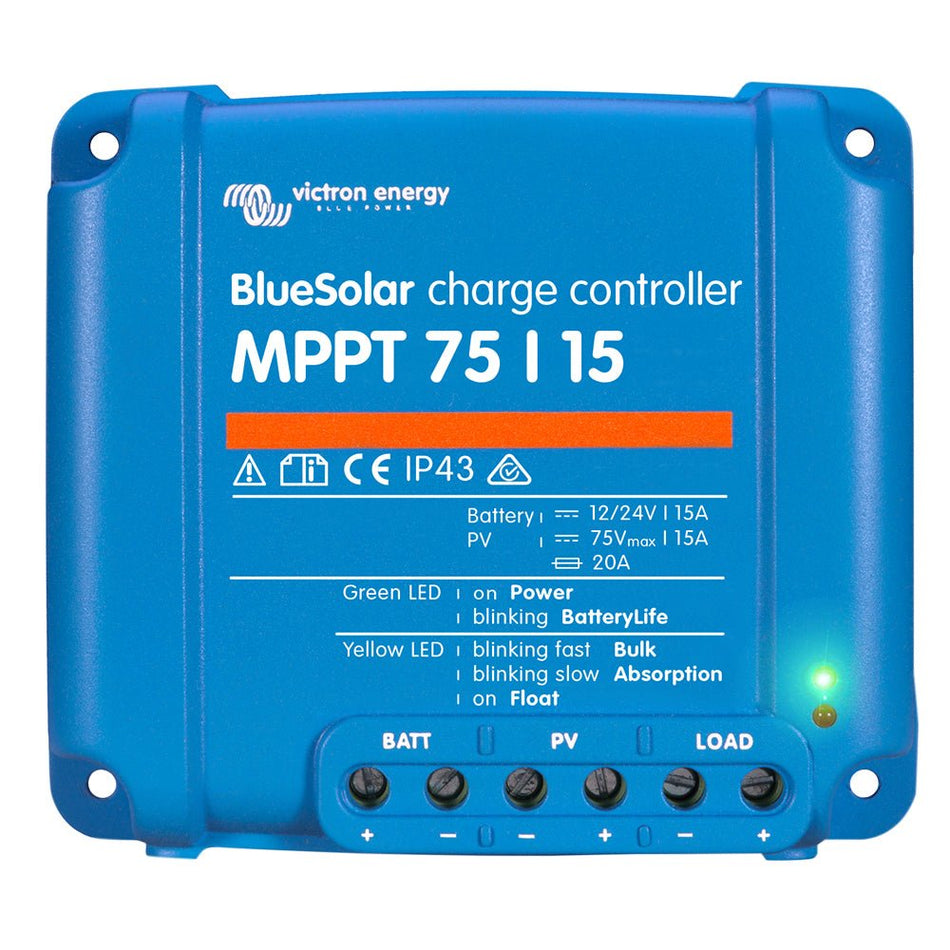 Victron BlueSolar MPPT Charge Controller - 75V - 15AMP - UL Approved - Get Tight Gear