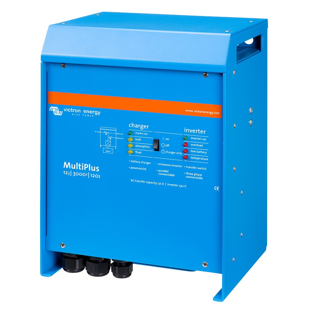 Victron MultiPlus Inverter/Charger 12VDC - 3000VA - 120VAC w/ 120AMP Charger - 50AMP Transfer Switch - UL Approved - Get Tight Gear
