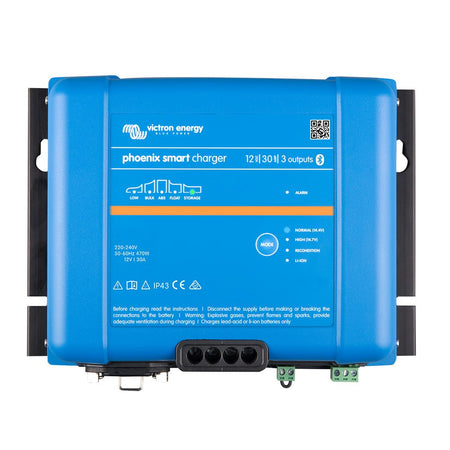 Victron Phoenix Smart IP43 Charger 12/30 (3) 120 - 240VAC Requires 5 - 15P Mains Cord - Get Tight Gear