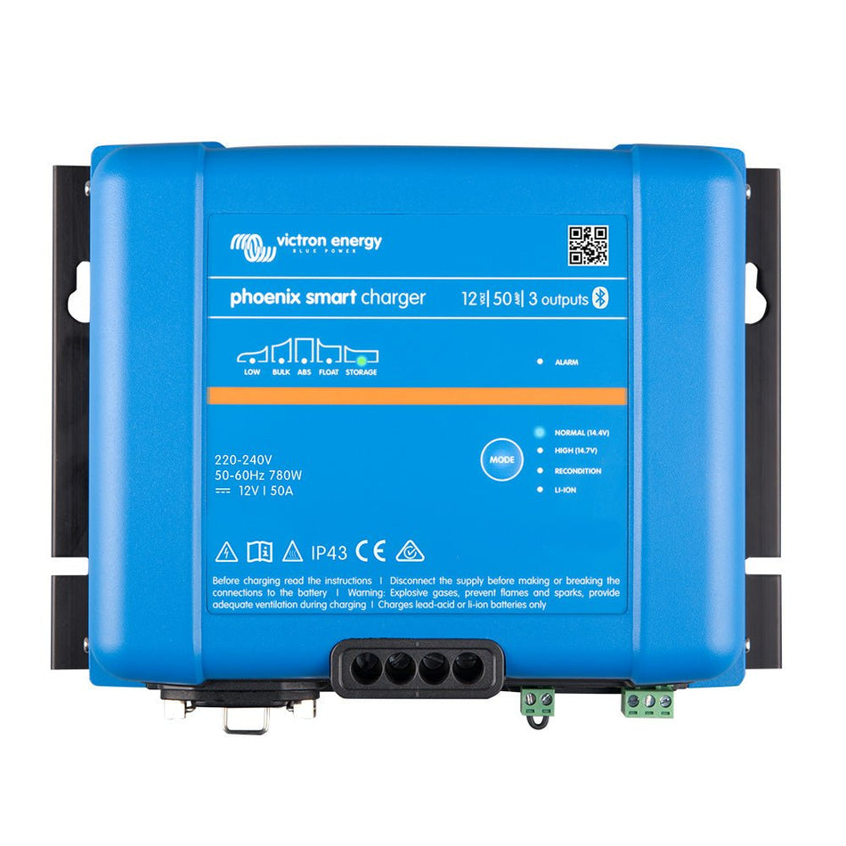 Victron Phoenix Smart IP43 Charger 12/50 (3) 120 - 240VAC Requires 5 - 15P Mains Cord - Get Tight Gear