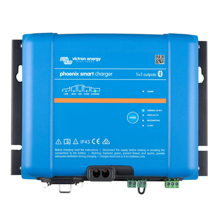 Victron Phoenix Smart IP43 Charger 24/16 (1+1) 120 - 240VAC Requires 5 - 15P Mains Cord - Get Tight Gear