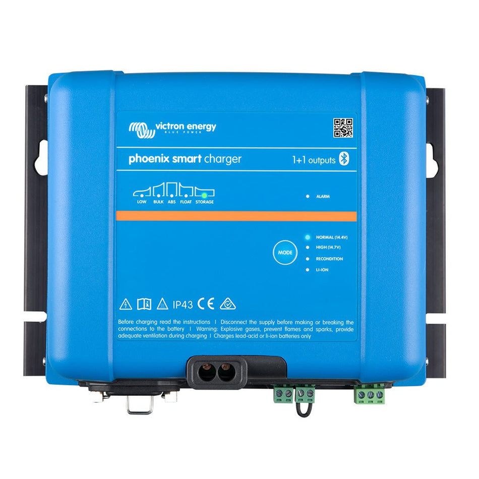 Victron Phoenix Smart IP43 Charger 24/16 (1+1) 120 - 240VAC Requires 5 - 15P Mains Cord - Get Tight Gear