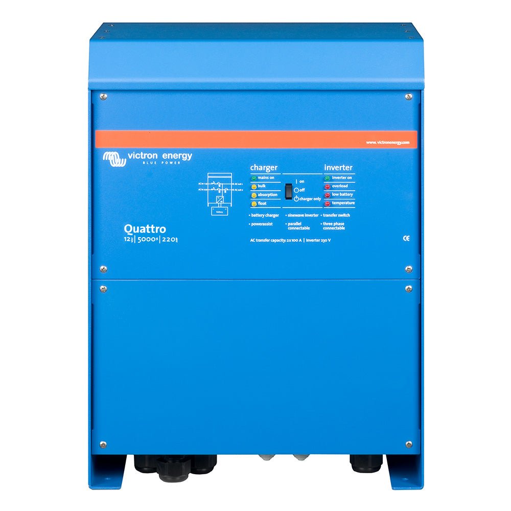 Victron Quattro 12/5000/220 - 100/100 120V VE.Bus (UL458) - Get Tight Gear