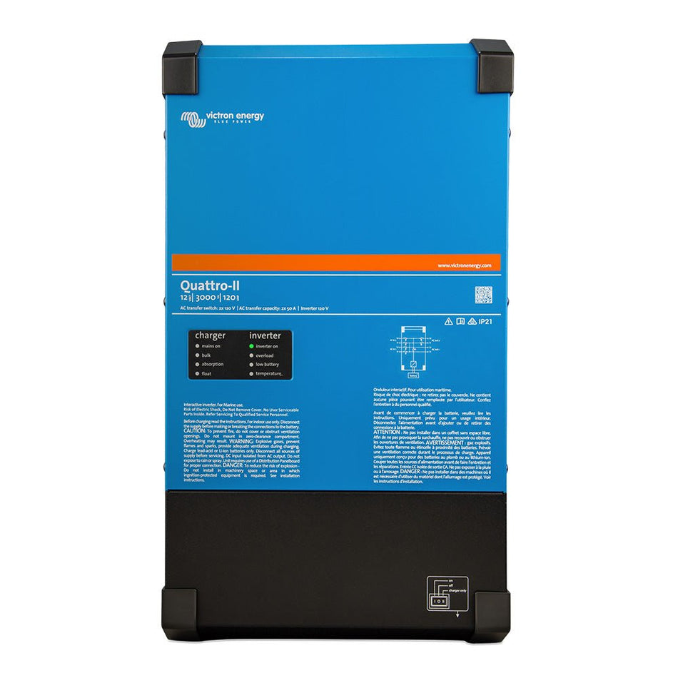 Victron Quattro - II - 24/3000 - 70 - 50/50 - 2X 120V - Get Tight Gear