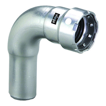 Viega MegaPress 1/2" 90 Stainless 304 Elbow - Street/Press Connection - Smart Connect Technology - Get Tight Gear