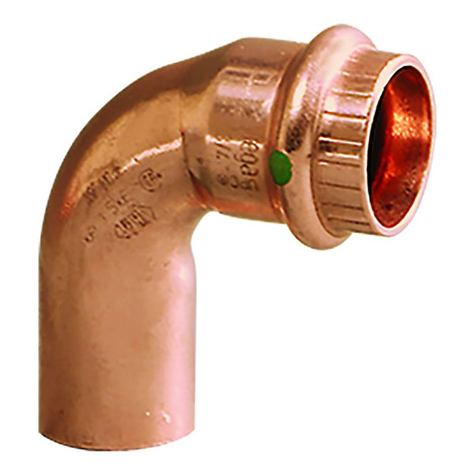 Viega Propress 1/2" - 90 Copper Elbow - Street/Press Connection - Smart Connect Technology - Get Tight Gear