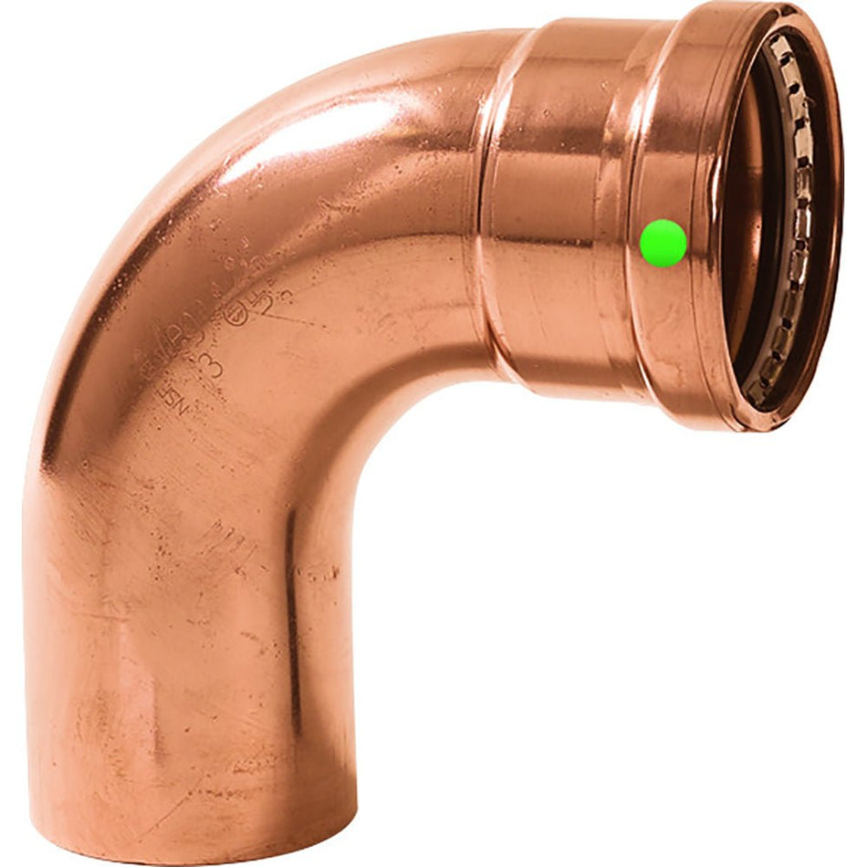 Viega ProPress 2 - 1/2" - 90 Copper Elbow - Street/Press Connection - Smart Connect Technology - Get Tight Gear