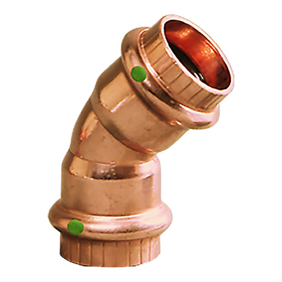 Viega ProPress 2" - 45 Copper Elbow - Double Press Connection - Smart Connect Technology - Get Tight Gear