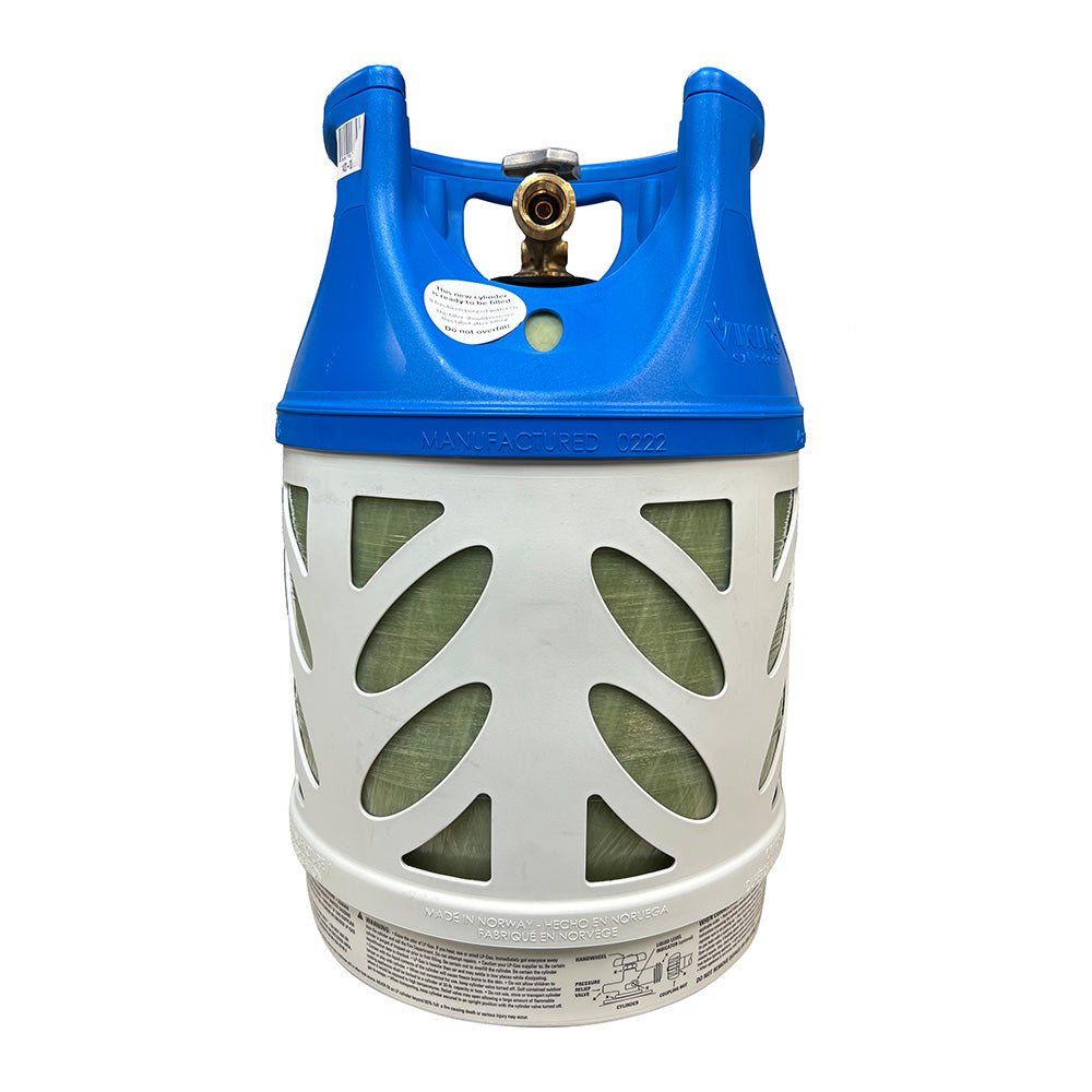 Viking Cylinders 17lb Vertical Fiberglass Composite LPG Cylinder w/Type 1 Valve - OPD, DOT, TC Approved - Get Tight Gear