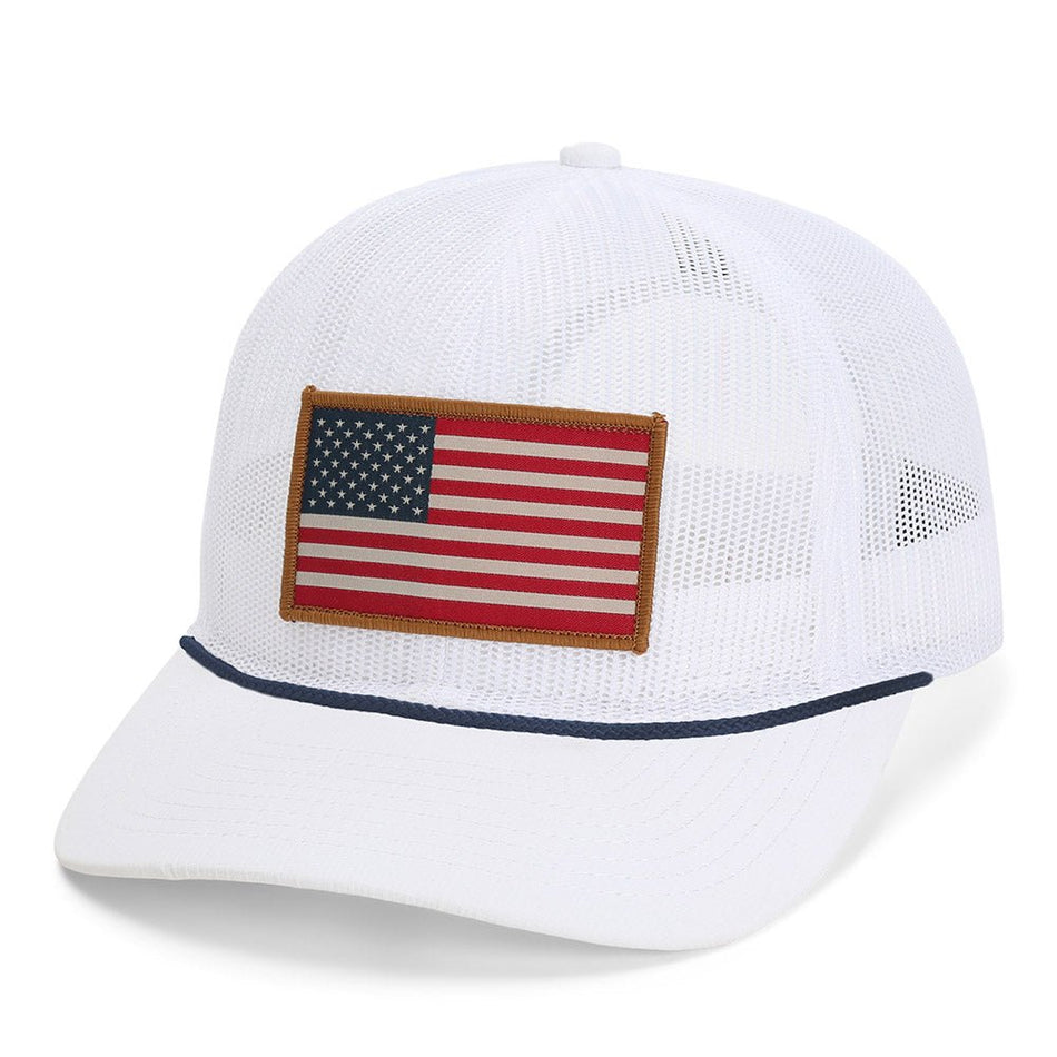 Vintage All Mesh American Flag Rope Cap - Get Tight Gear