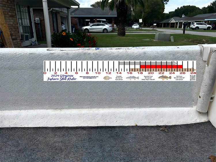 Virginia Inshore Fishing Slot Ruler Decal - Get Tight Gear