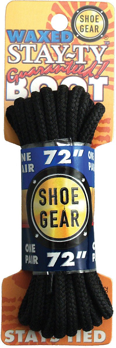 Wa X Ed Boot Laces 72" Blk/Blk - Get Tight Gear