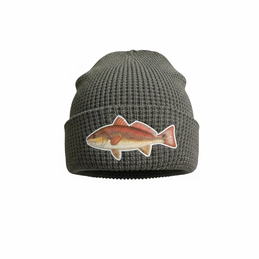 Waffle Beanie – Charcoal – Redfish - Get Tight Gear