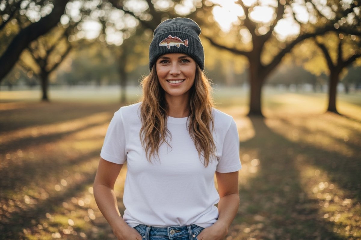 Waffle Beanie – Charcoal – Redfish - Get Tight Gear