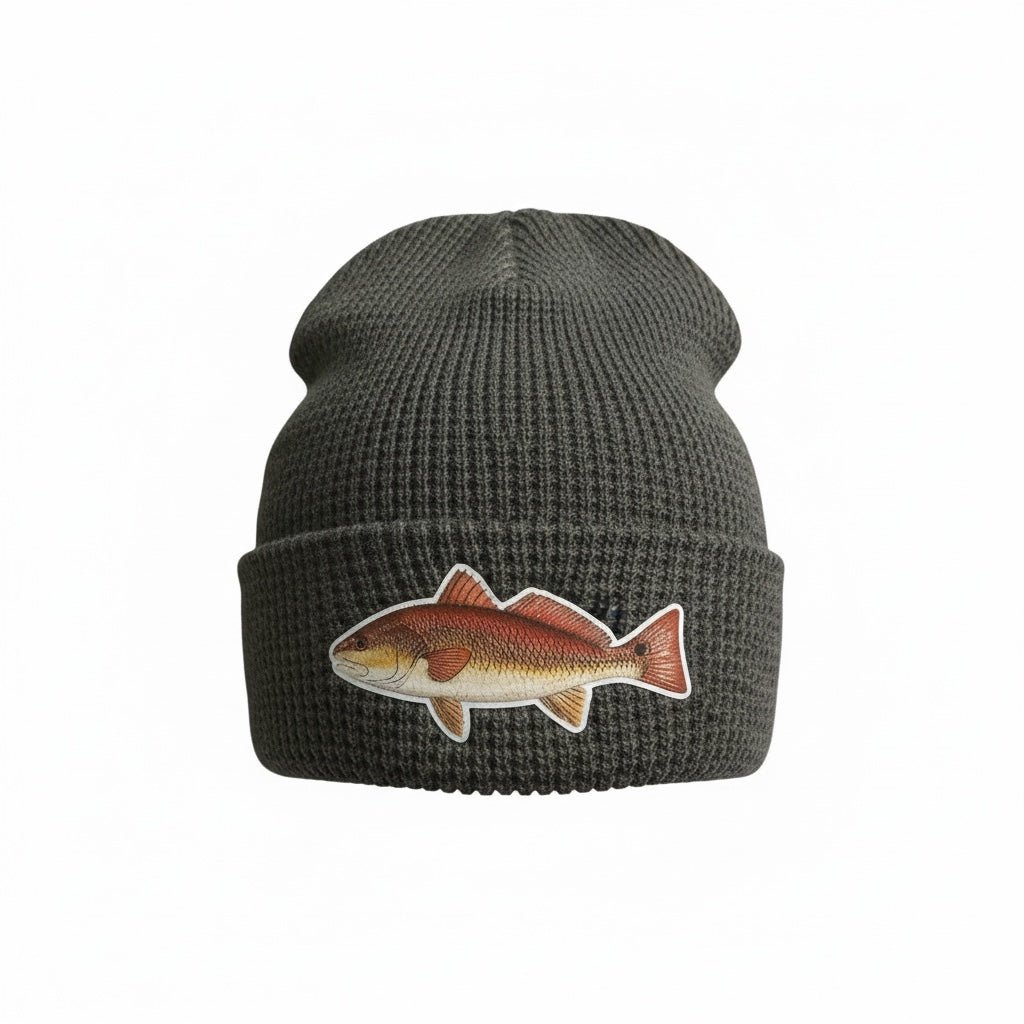 Waffle Beanie – Charcoal – Redfish - Get Tight Gear