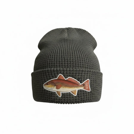 Waffle Beanie – Charcoal – Redfish - Get Tight Gear